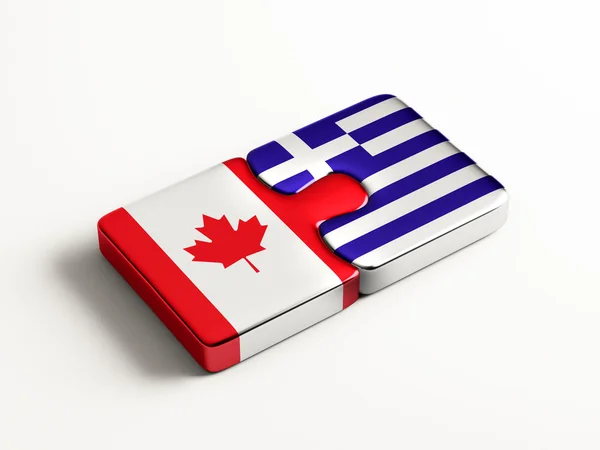 Canada Greece  Puzzle Concept — Stock Photo, Image