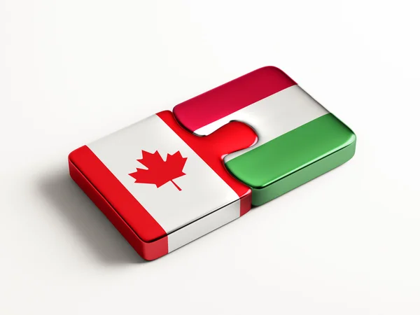 Canada Hungary  Puzzle Concept — Stock Photo, Image