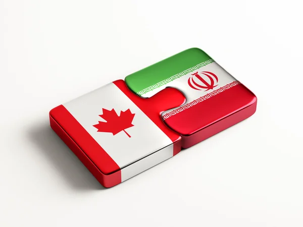 Conceito de quebra-cabeça do Canadá Irã — Fotografia de Stock