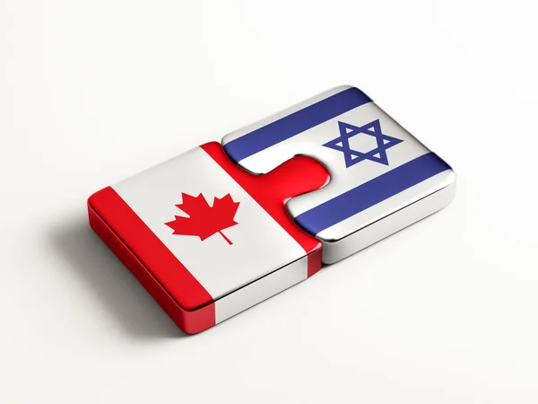 Canada Israel Puzzle-konseptet – stockfoto