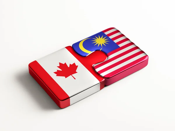 Kanada Malaysia Puzzle-Konzept — Stockfoto