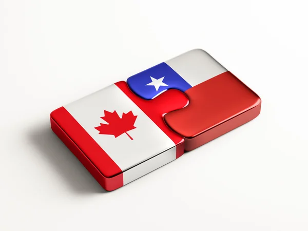 Canada Chile  Puzzle Concept — Stock Photo, Image