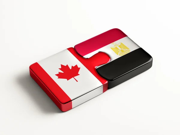 Canada Egypt  Puzzle Concept — Stock Photo, Image