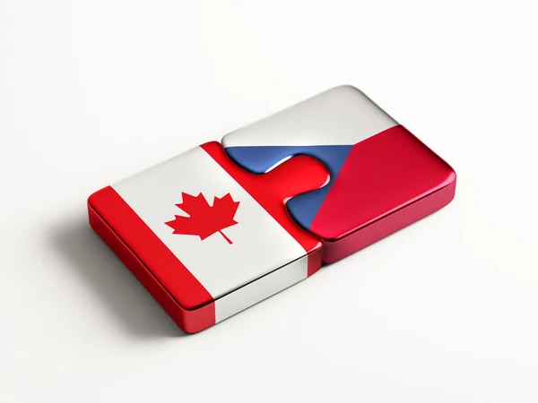 República Checa Canadá Puzzle Concept — Fotografia de Stock