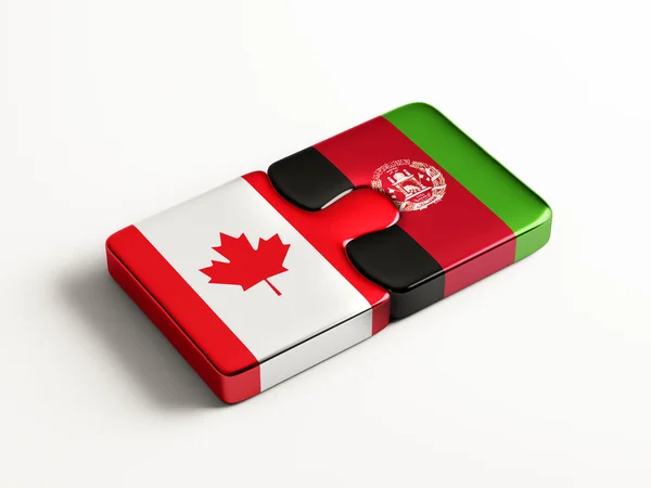 Afganistán Canadá Puzzle Concepto — Foto de Stock