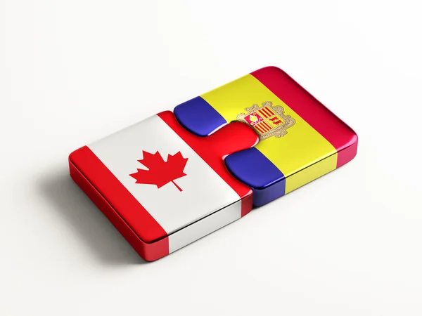 Andorra Canada  Puzzle Concept — Stock Photo, Image