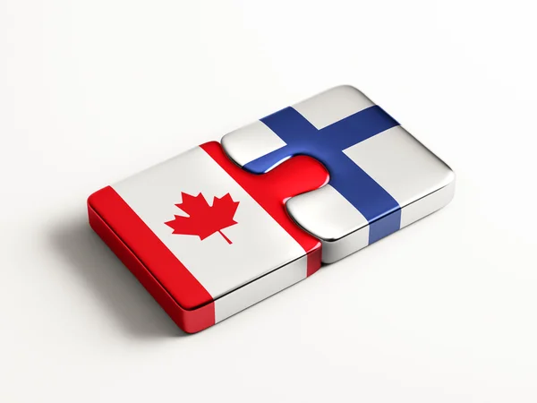 Finlândia Canada Puzzle Concept — Fotografia de Stock