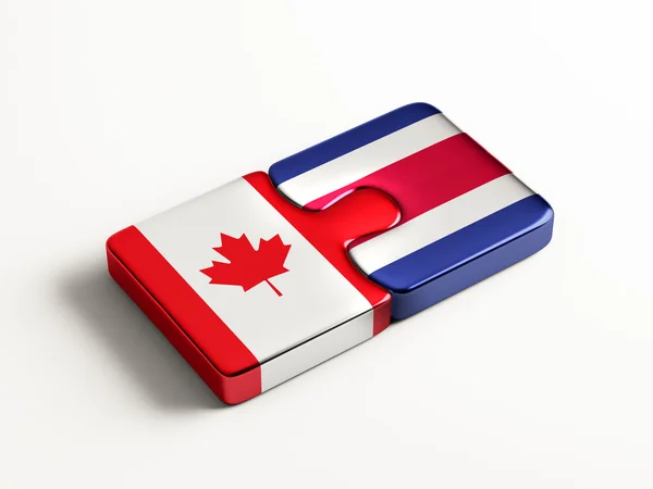 Costa Rica Canadá Puzzle Concept — Fotografia de Stock