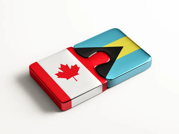 Bahamas Canada Puzzle Concept — Stock Photo, Image