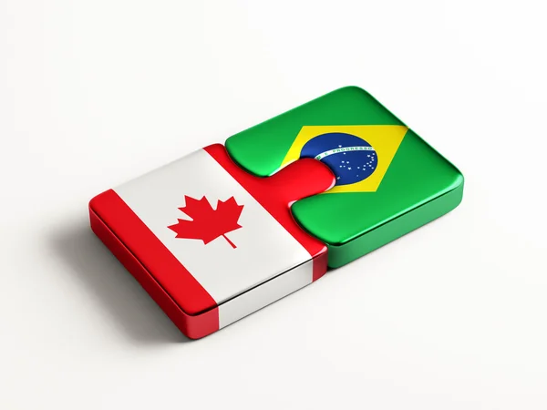 Brezilya Kanada bulmaca kavramı — Stok fotoğraf
