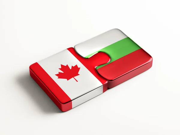 Bulgária Canada Puzzle Concept — Fotografia de Stock