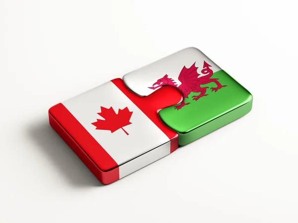 Wales Canada  Puzzle Concept — Stock Photo, Image