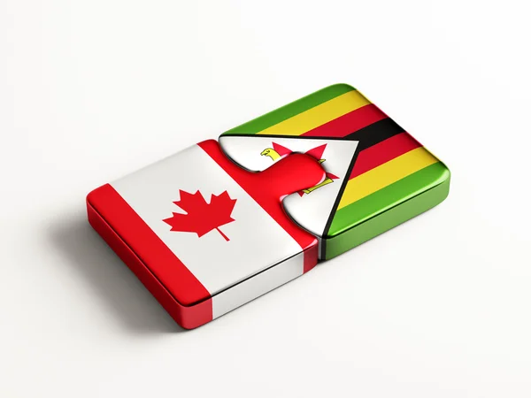 Zimbabwe Canada Concetto di puzzle — Foto Stock