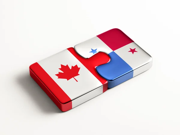 Panama Canada  Puzzle Concept — Stock Photo, Image