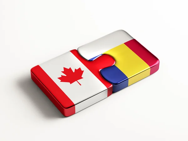 Romania Canada  Puzzle Concept — Stock Photo, Image