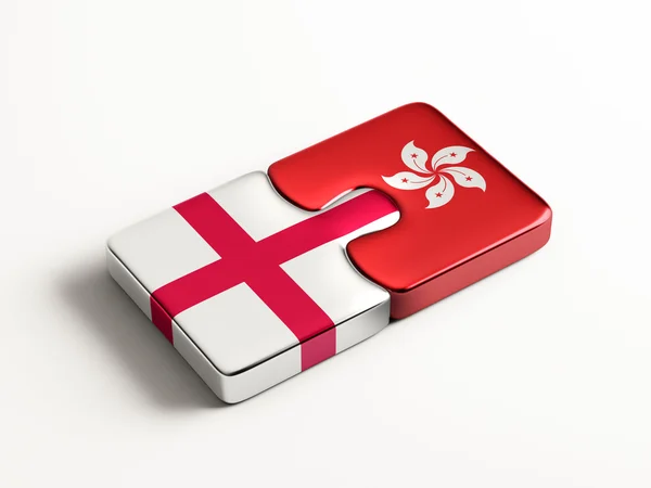 Engeland Hong Kong puzzel Concept — Stockfoto