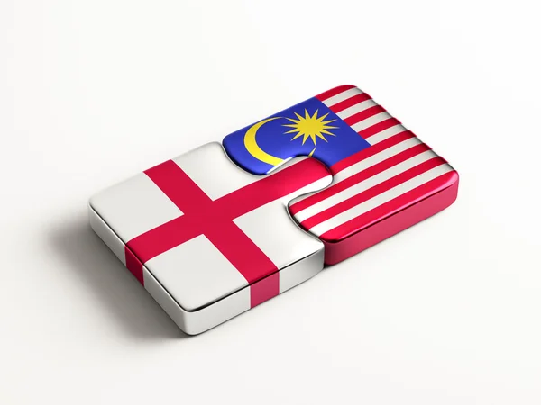 England malaysia puzzle-konzept — Stockfoto