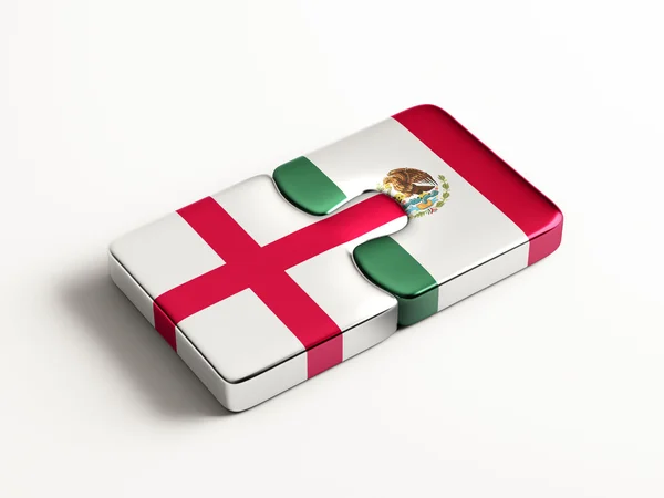 England Mexico Puzzle Concept — Stock Photo, Image