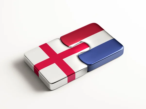 Inglaterra Holanda Puzzle Concept — Fotografia de Stock