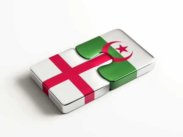 England-Algeriet pussel konceptet — Stockfoto