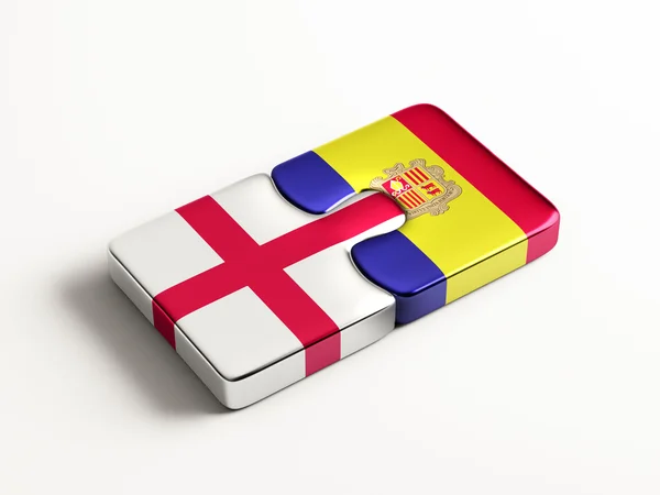 Andorra Inglaterra Puzzle Concepto —  Fotos de Stock