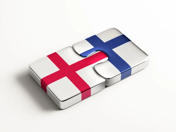 芬兰英国拼图概念 — 图库照片