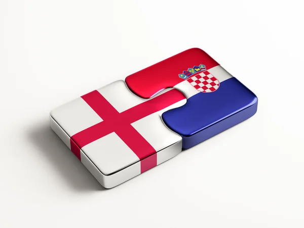 Kroatië Engeland puzzel Concept — Stockfoto