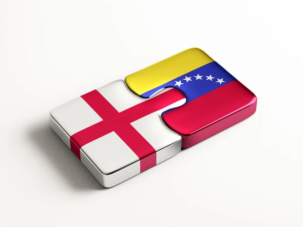 Venezuela Angleterre Puzzle Concept — Photo