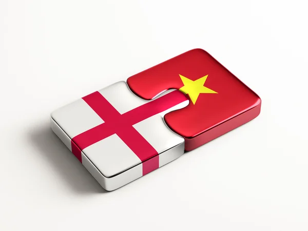 Vietnam England pussel koncept — Stockfoto