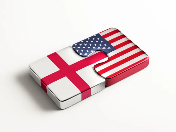 États-Unis Angleterre Puzzle Concept — Photo