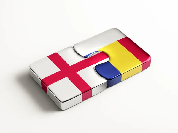 Roumanie Angleterre Puzzle Concept — Photo