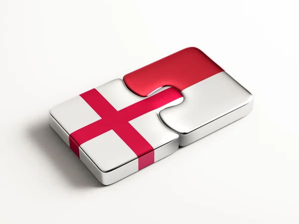 Conceito de quebra-cabeça de Inglaterra de Indonésia — Fotografia de Stock