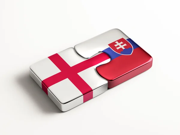斯洛伐克英格兰拼图概念 — 图库照片