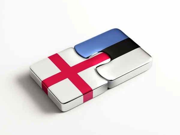 Estónia Inglaterra Puzzle Concept — Fotografia de Stock