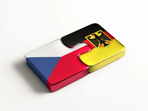 Tsjechische Republiek Duitsland puzzel Concept — Stockfoto