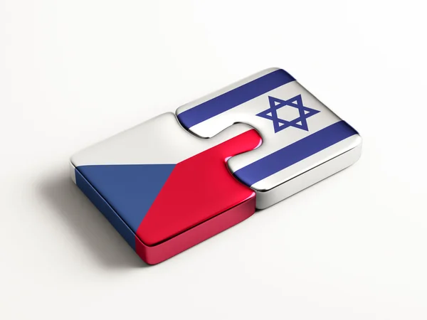 Tsjechië Israël puzzel Concept — Stockfoto