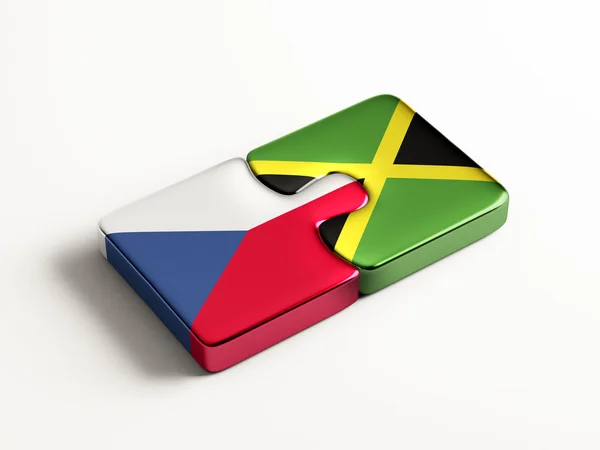 Tsjechië Jamaica puzzel Concept — Stockfoto