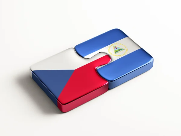 República Checa Nicaragua Puzzle Concepto — Foto de Stock