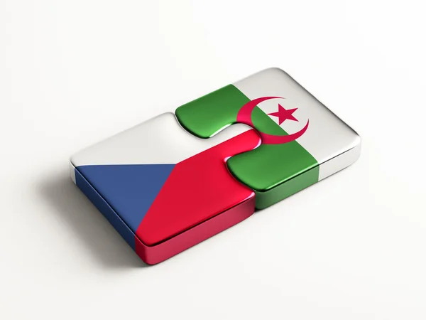 República Checa Argélia Puzzle Conceito — Fotografia de Stock