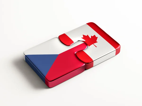 Czech Republic Canada  Puzzle Concept — Stock Photo, Image