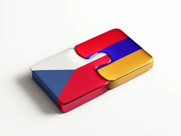 Arménie République tchèque Puzzle Concept — Photo
