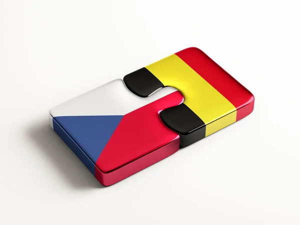 Bélgica República Checa Puzzle Concept — Fotografia de Stock