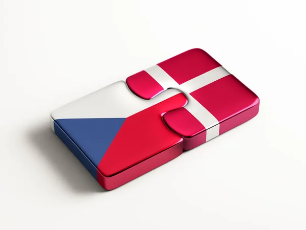 Denmark Czech Republic  Puzzle Concept — Stock Photo, Image