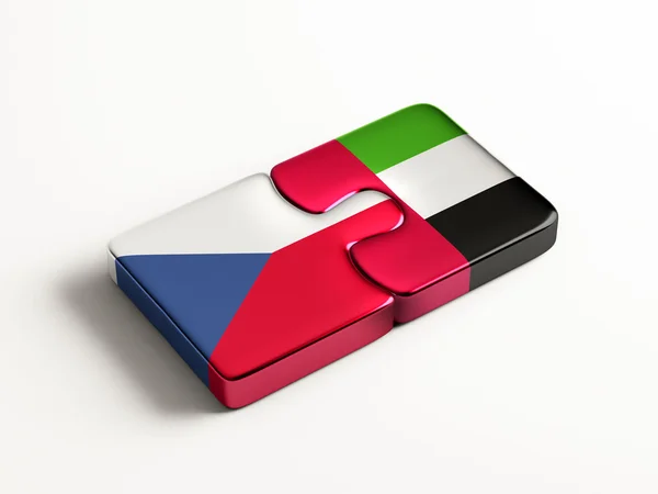 Emirati Arabi Uniti Repubblica Ceca Puzzle Concept — Foto Stock