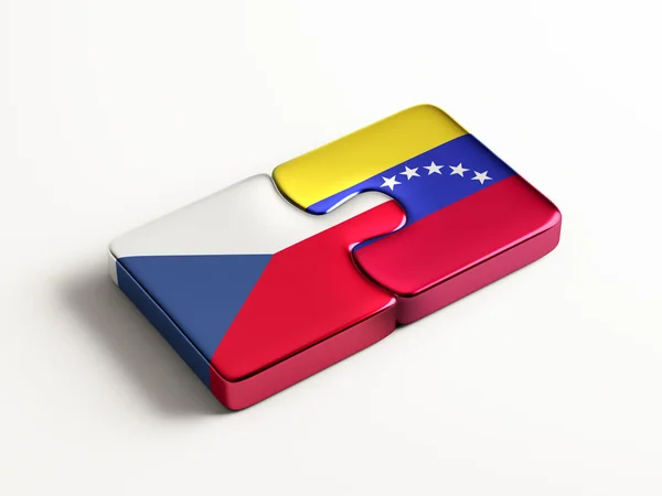 Republika Czeska Wenezuela logiczne pojęcia — Zdjęcie stockowe