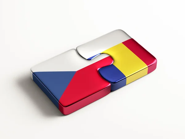 Romania Czech Republic  Puzzle Concept — Stock Photo, Image