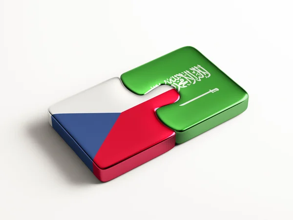 Arabia Saudita República Checa Puzzle Concepto —  Fotos de Stock