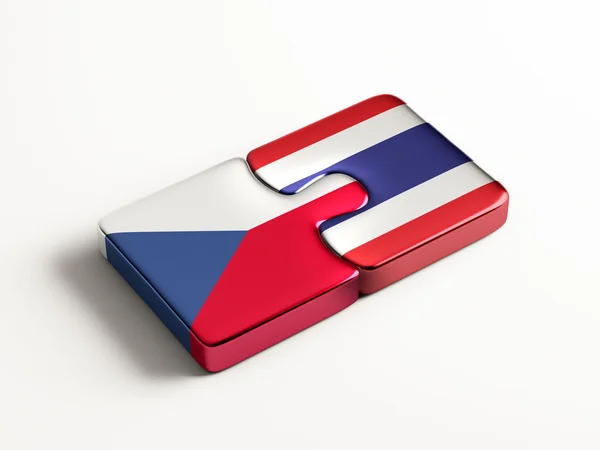 Tailandia República Checa Puzzle Concepto —  Fotos de Stock