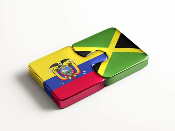 Giamaica Ecuador Puzzle Concept — Foto Stock