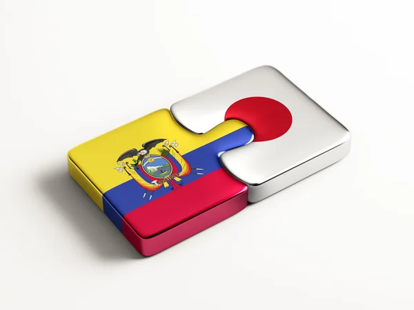 Japan Ecuador Puzzle Concept — Stock Photo, Image